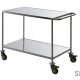 The STEELNEX service trolleys are completely made of stainless steel.